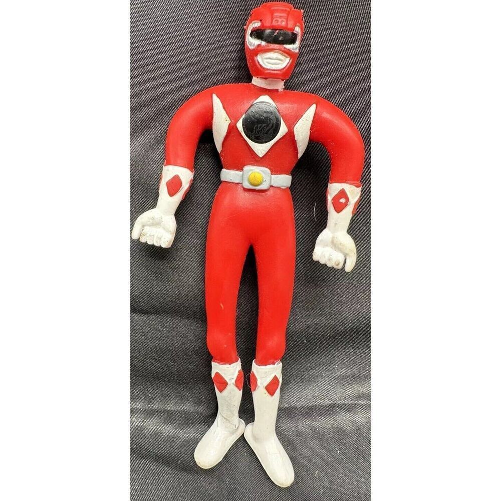 Vintage Bendy Saban Mighty Morphin Red Power Ranger 5 1/4" Gordy Toys 1994